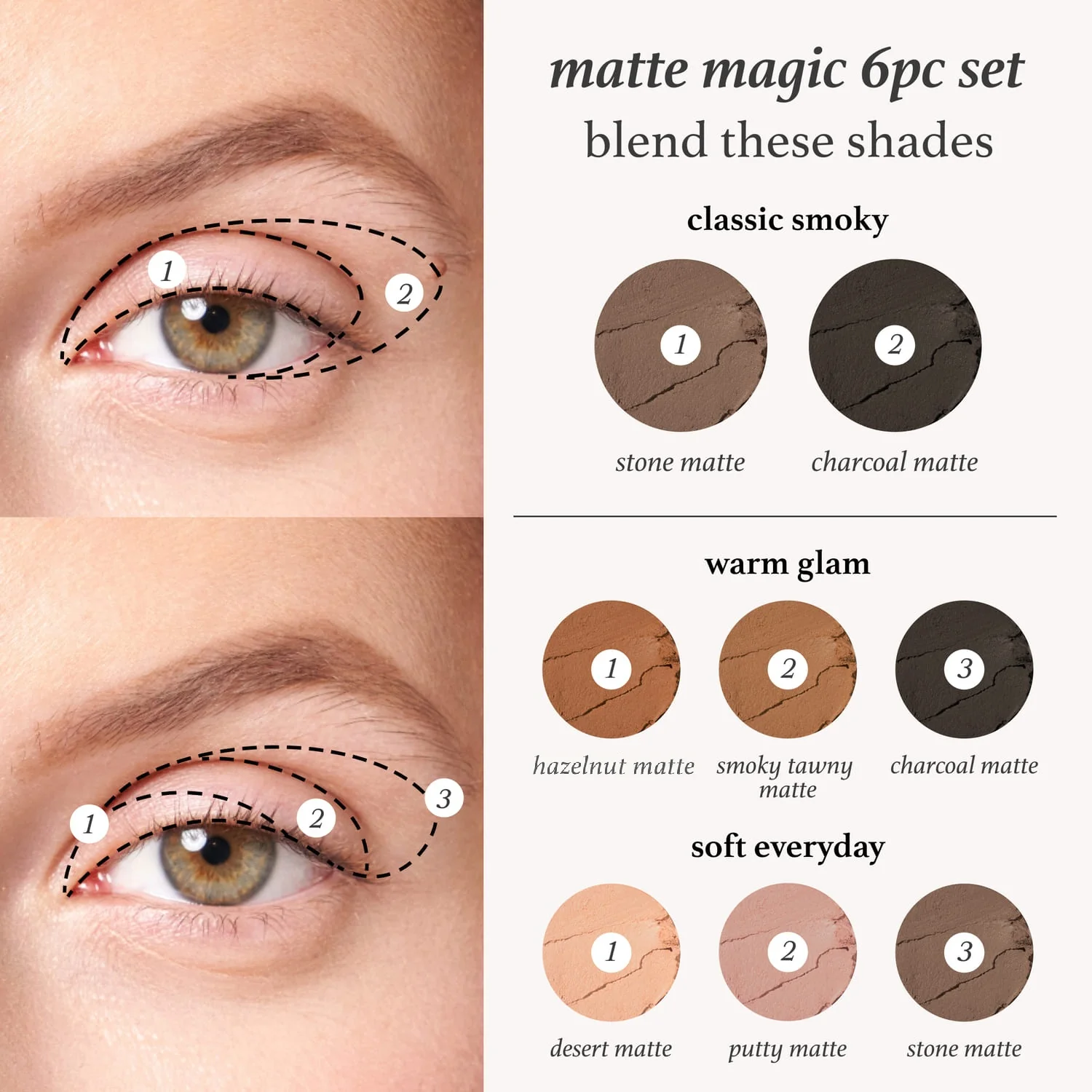6 PC Eyeshadow 101 Crème-to-Powder Waterproof Eyeshadow Stick - Image 6
